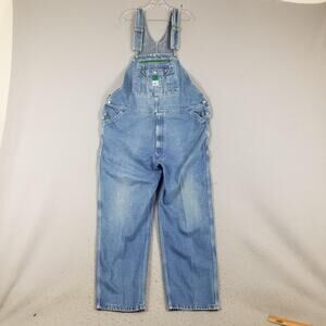 Liberty Overalls Denim Bib Overalls Mens 44x32 Blue Medium Wash Carpenter